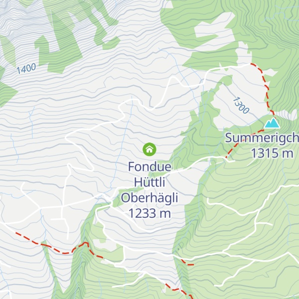 Map of Fondue Hüttli Oberhägli