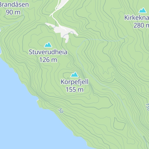 Map of Korpefjell
