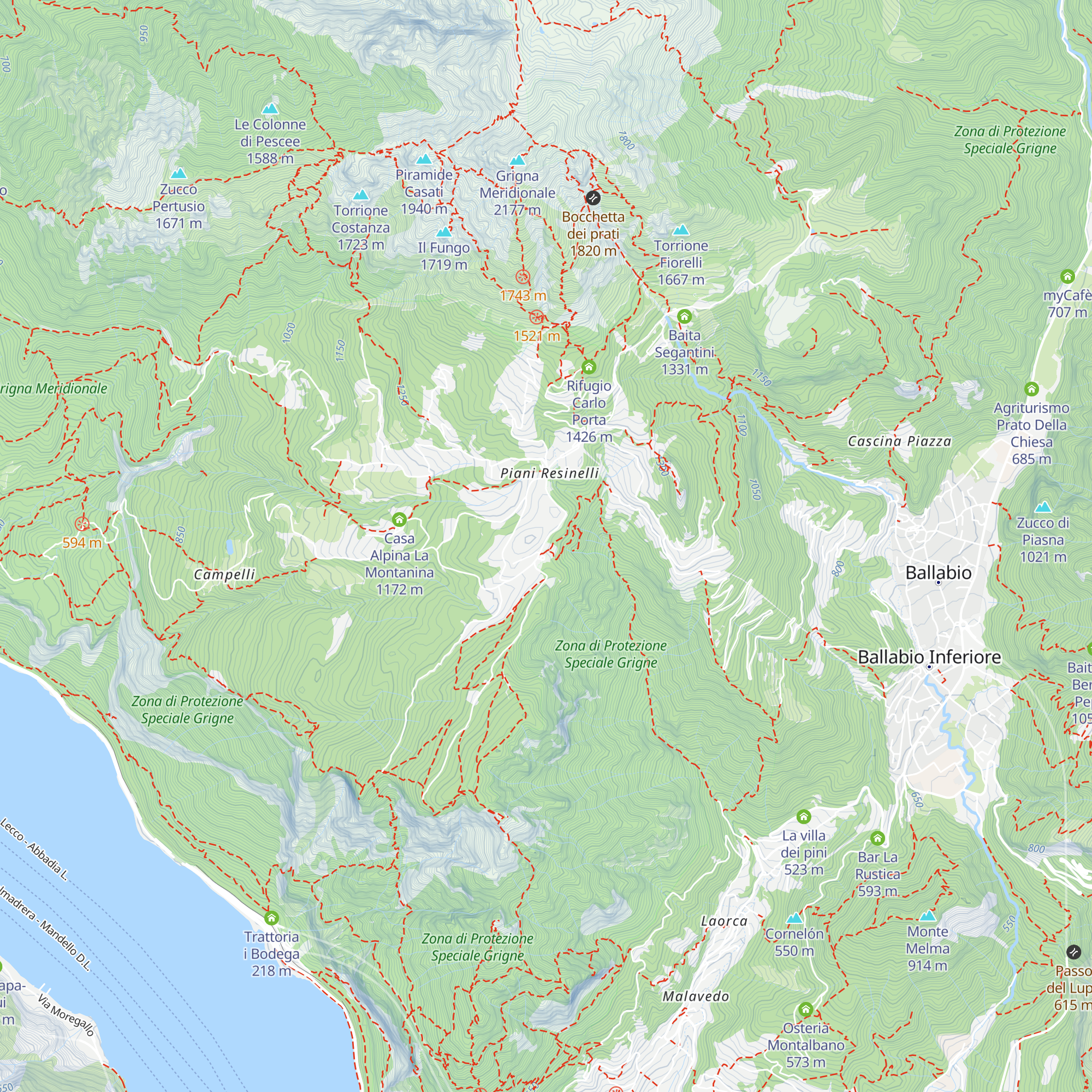 Rifugio Rocca Locatelli map