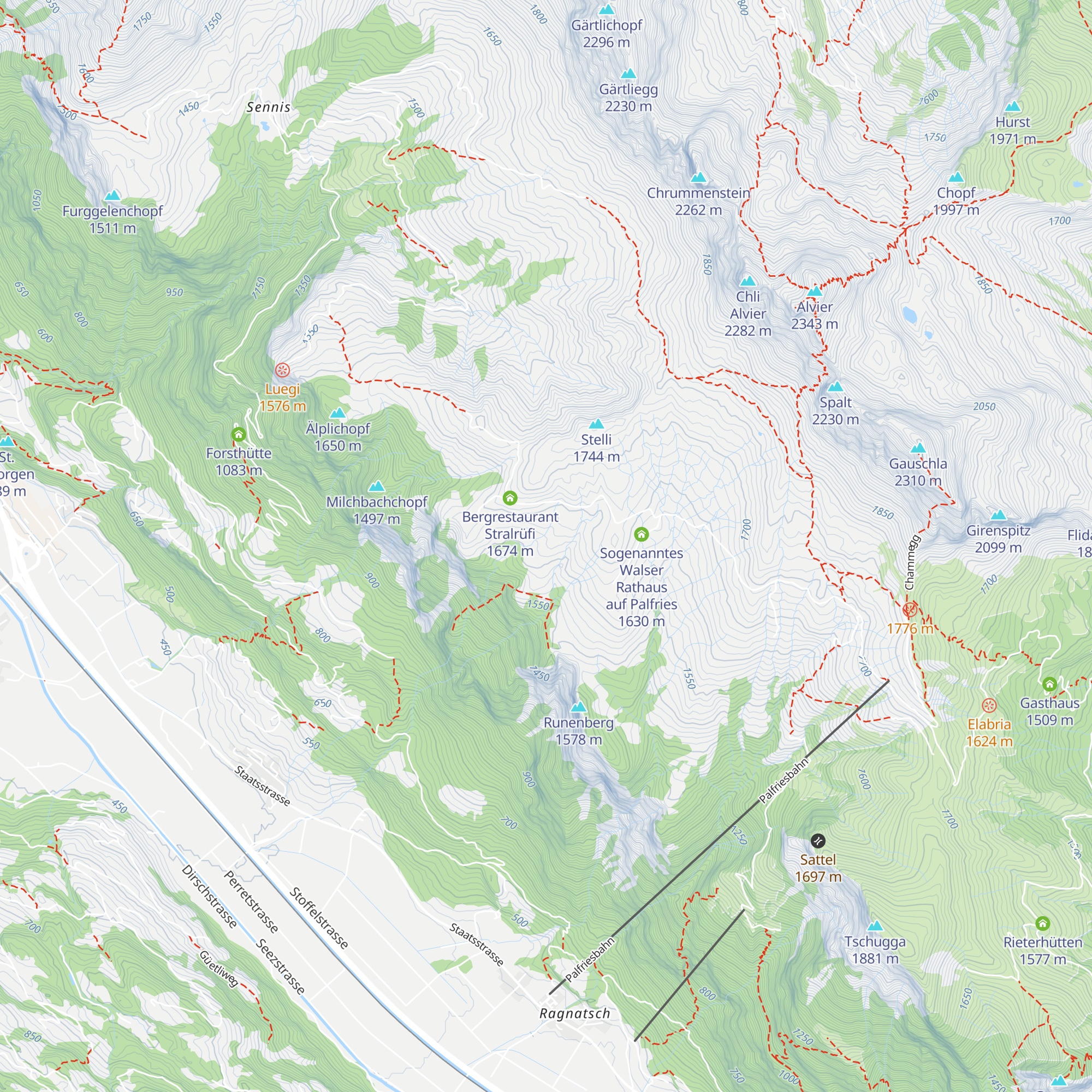 Forggilihütte map