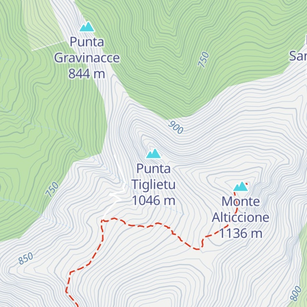 Map of Punta Tiglietu