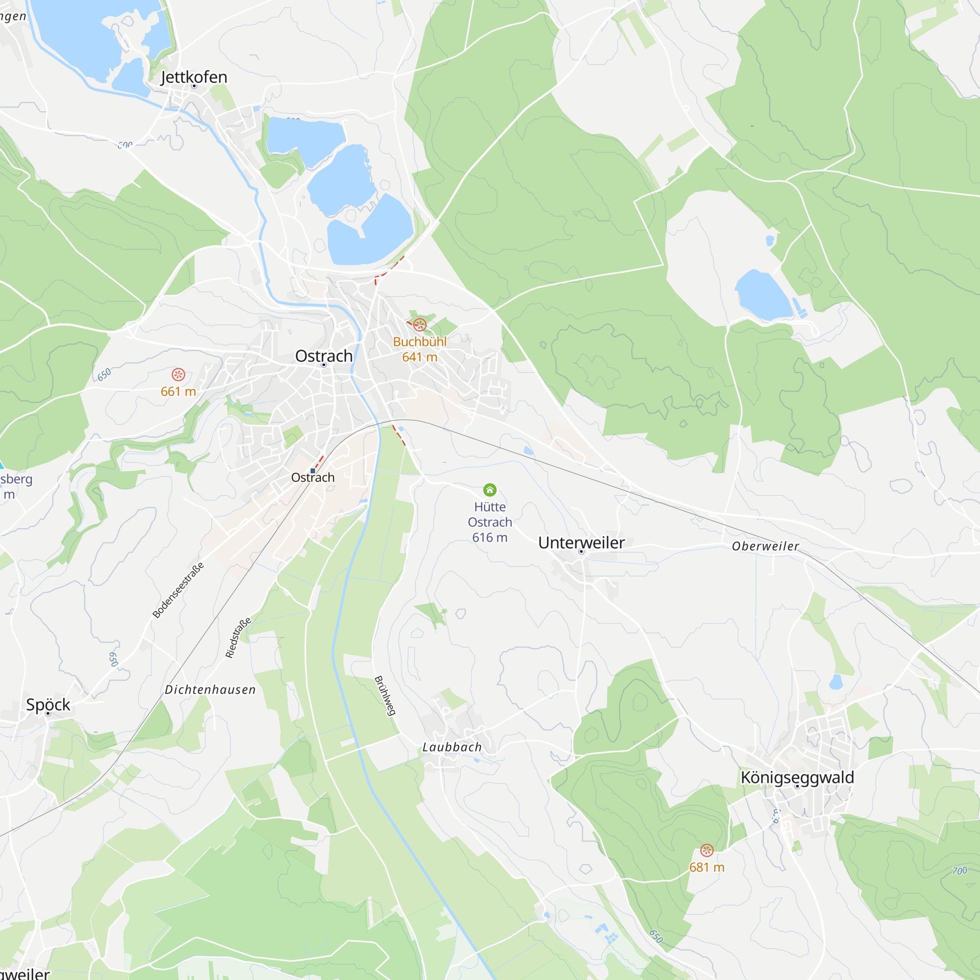 Hütte Ostrach map