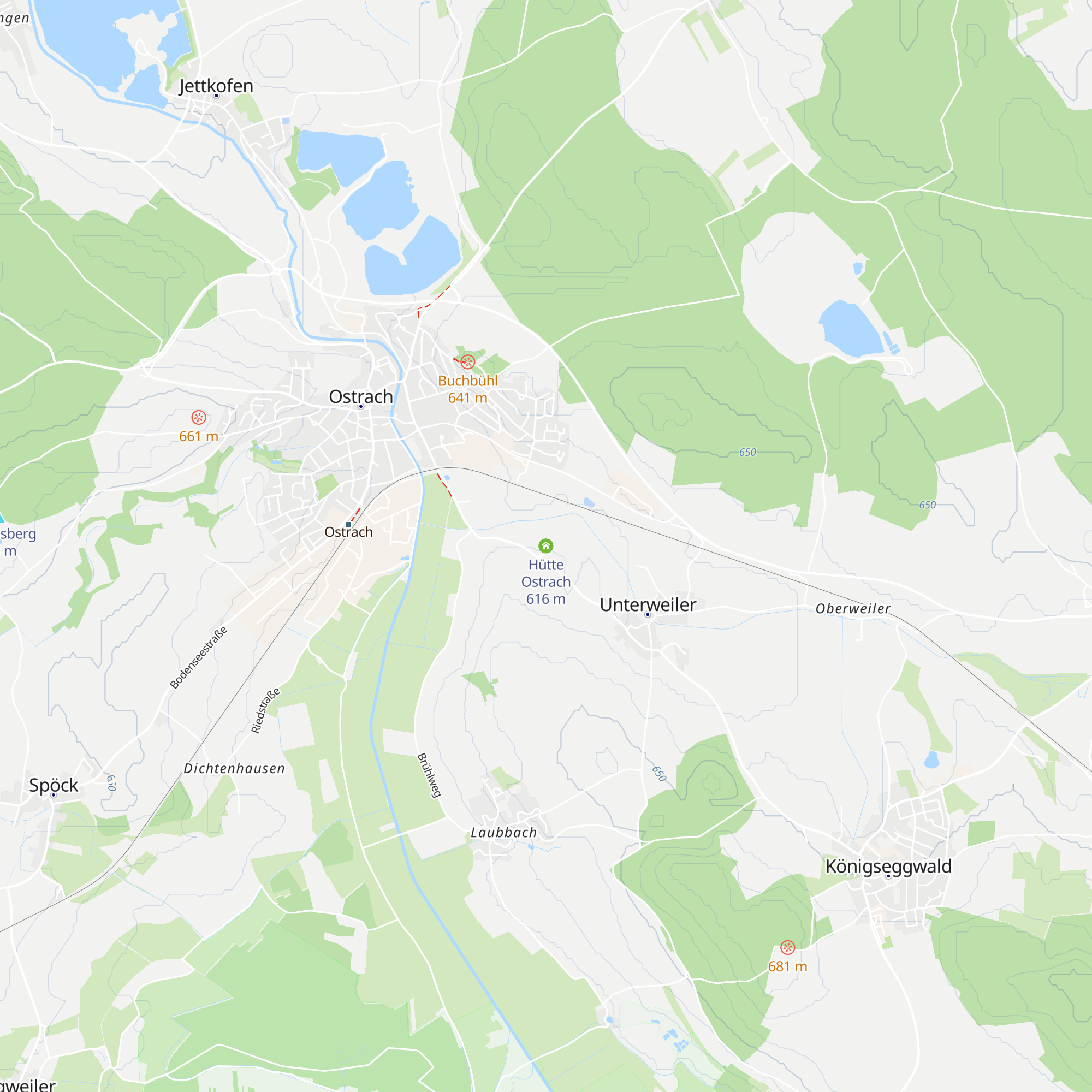 Hütte Ostrach map