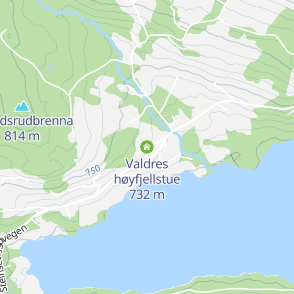 Map of Valdres høyfjellstue