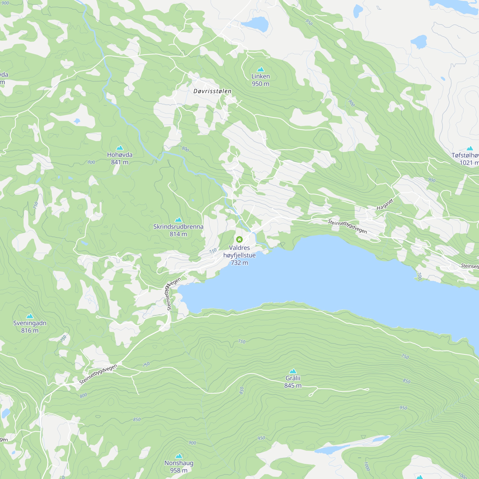 Valdres høyfjellstue map