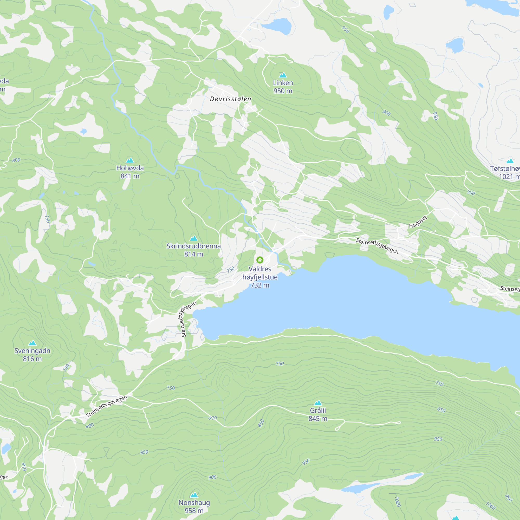 Valdres høyfjellstue map