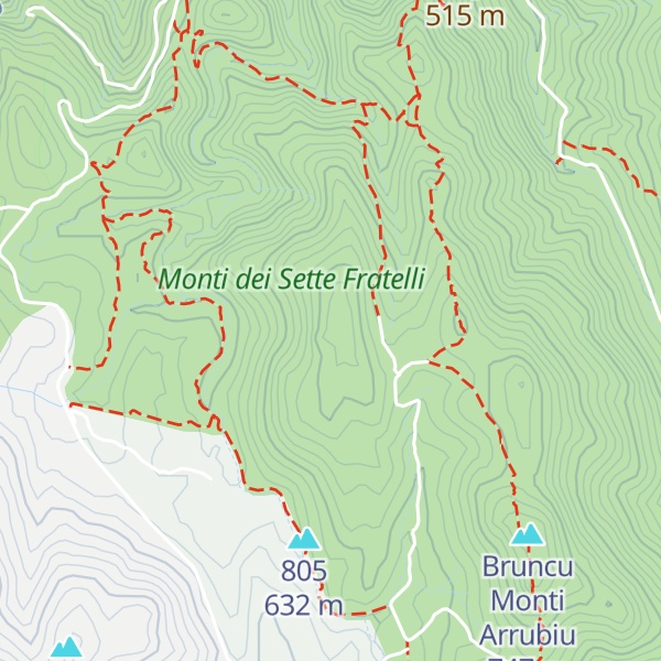 Map of Bruncu Su Frucconi