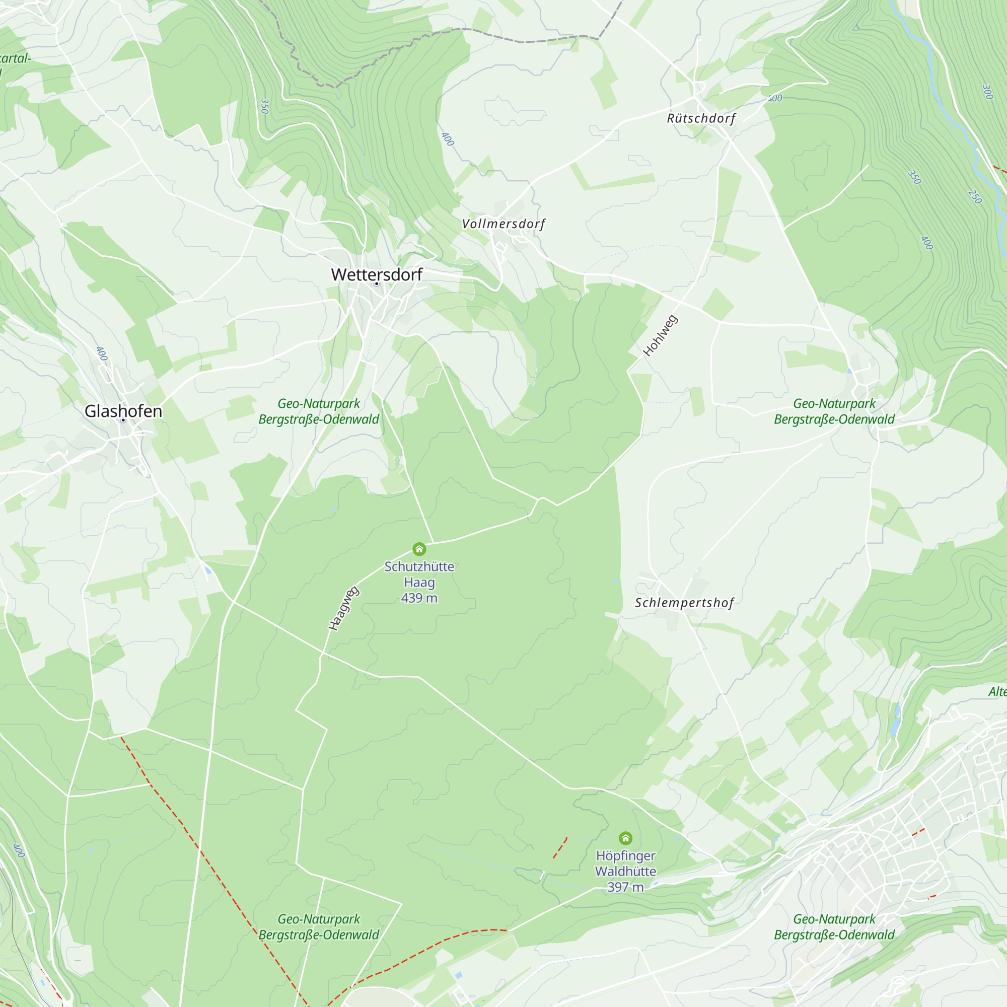 Hüttenwald map