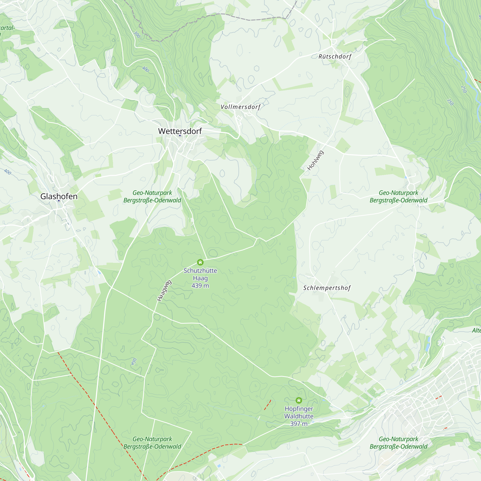 Hüttenwald map