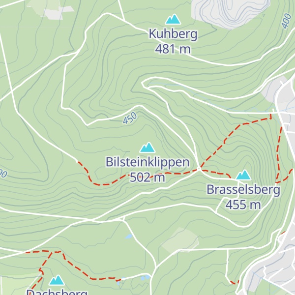 Map of Bilsteinklippen