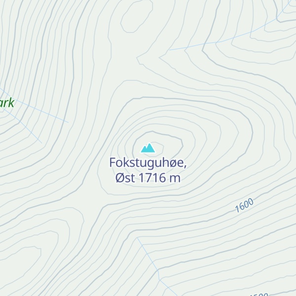 Map of Fokstuguhøe, Øst
