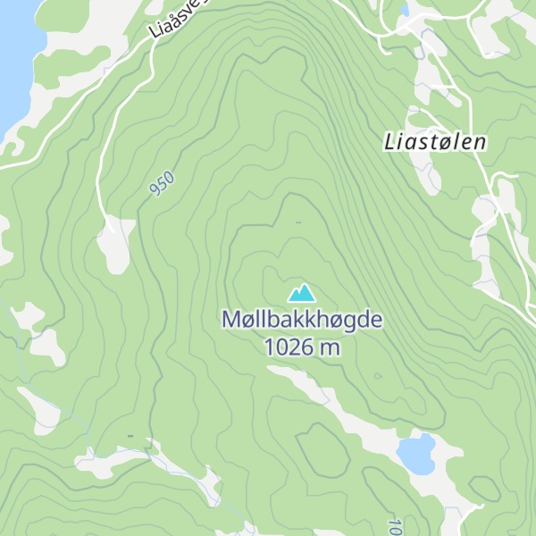 Map of Liastølfjellet