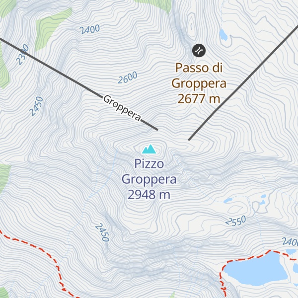 Map of Pizzo Groppera