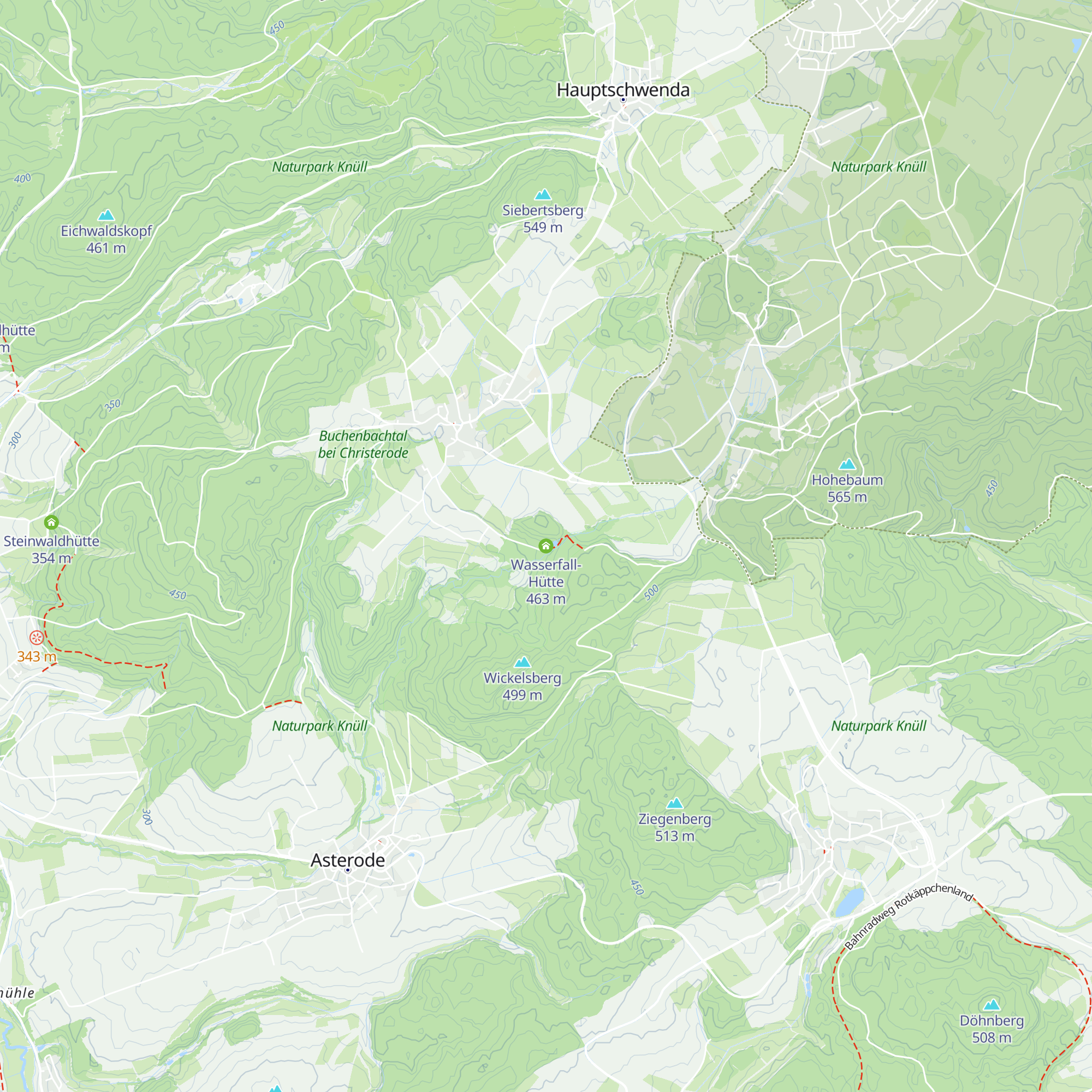 Wasserfall-Hütte map