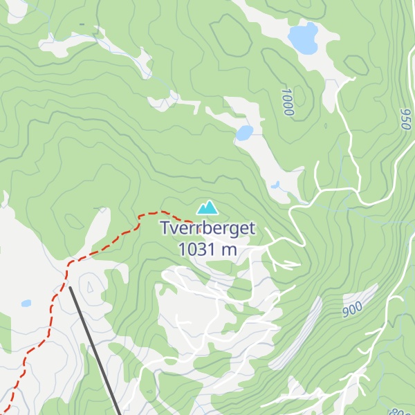 Map of Tverrberget