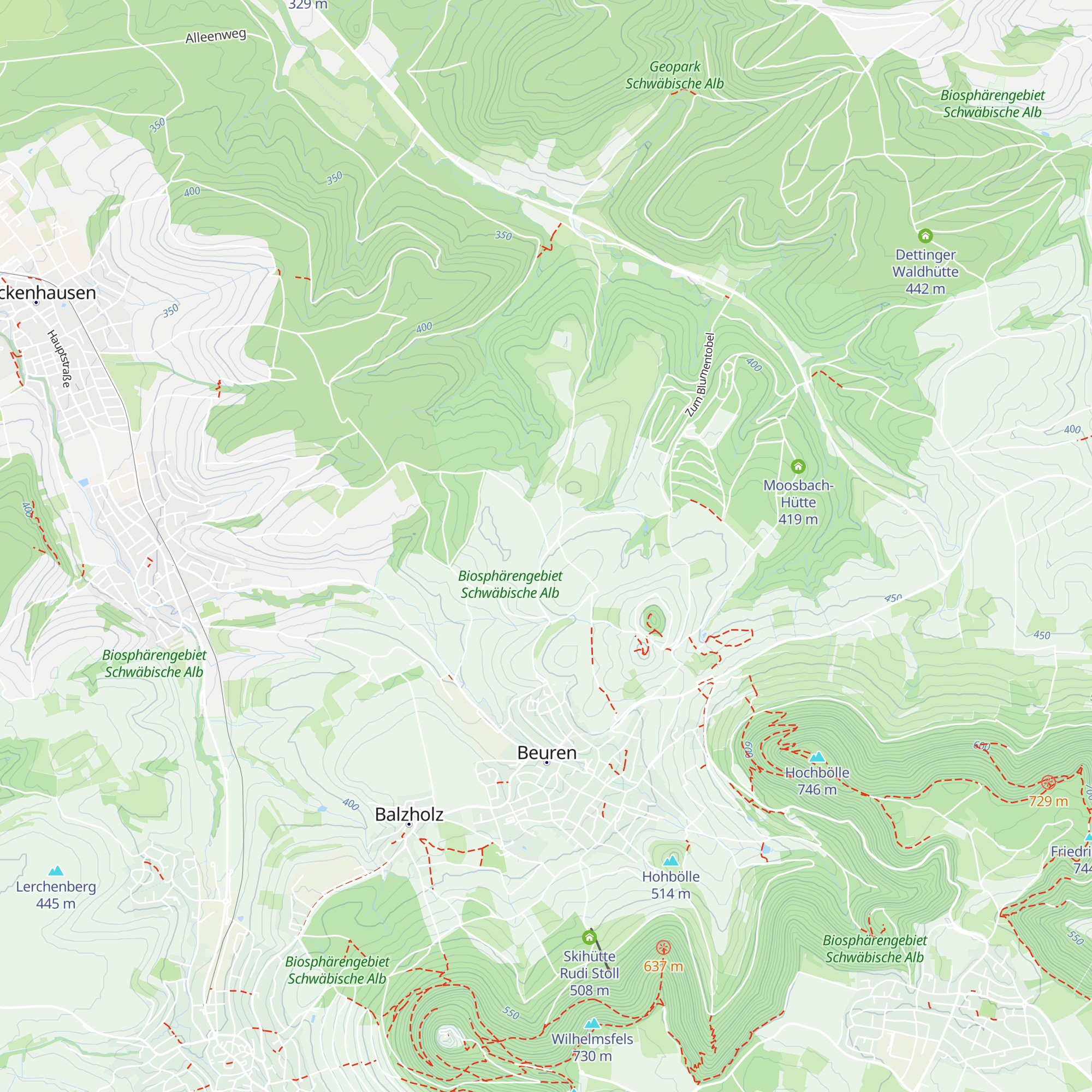 Breitenlau Hütte map