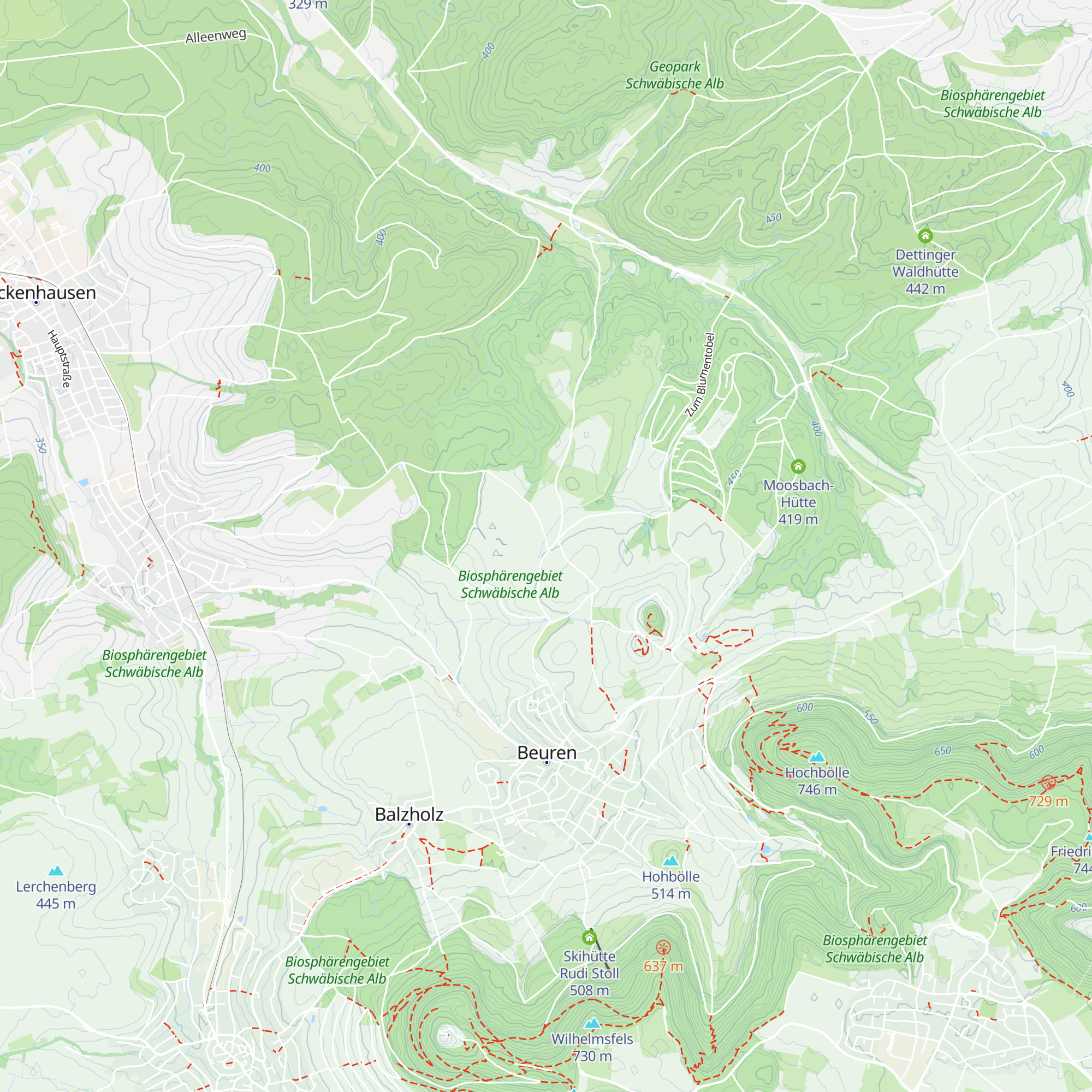 Breitenlau Hütte map