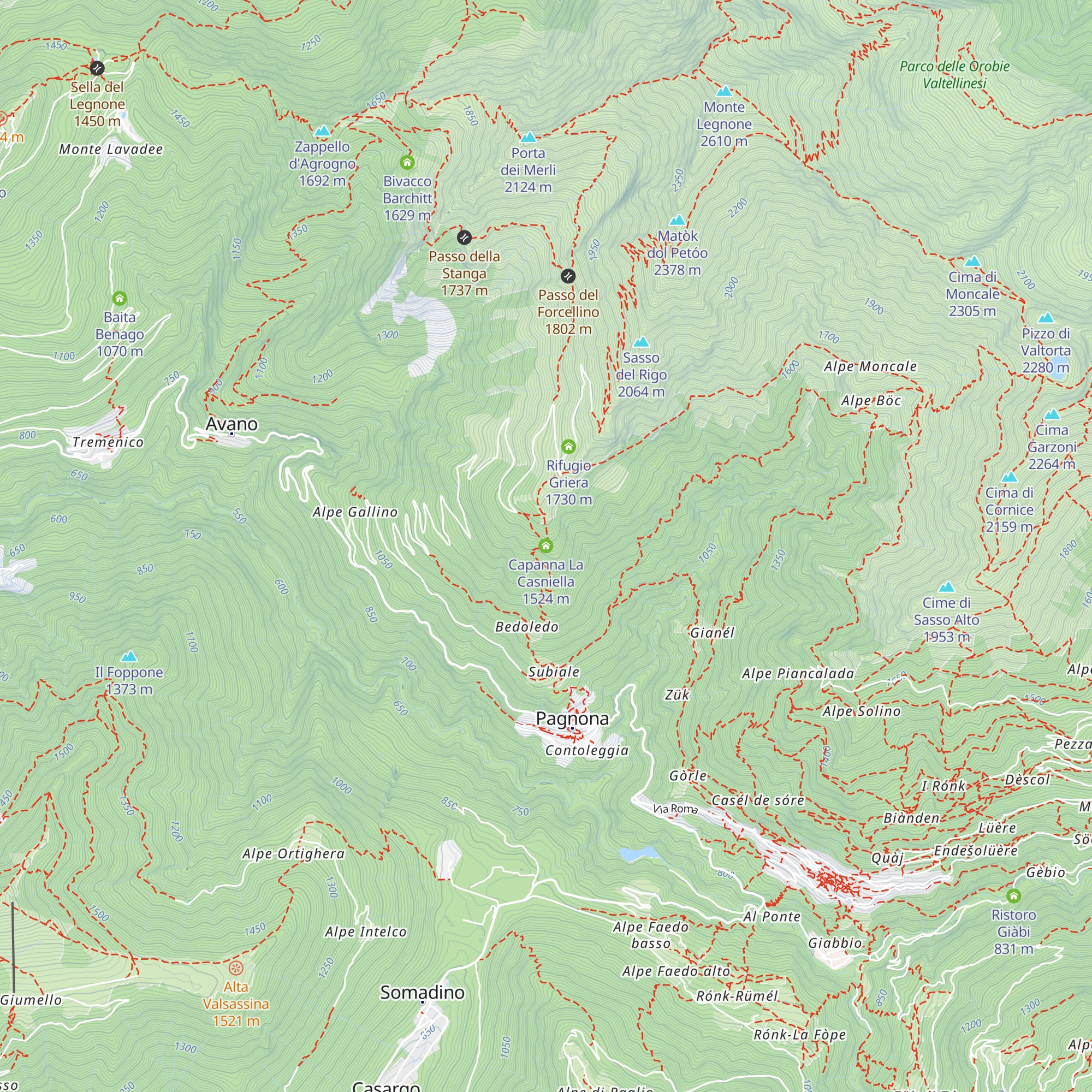 Capanna La Casniella map