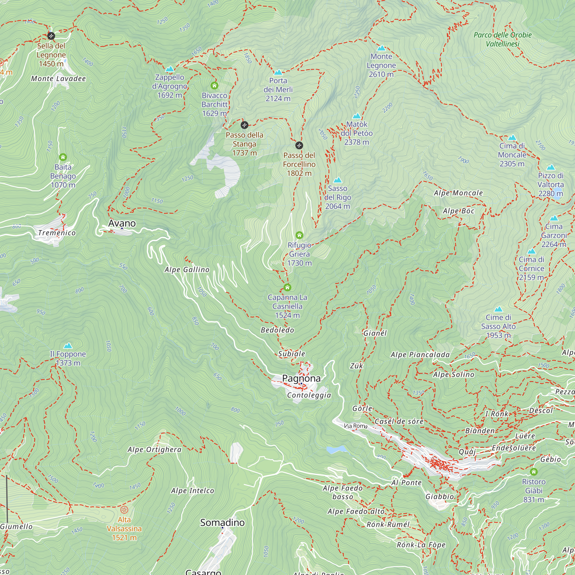 Capanna La Casniella map