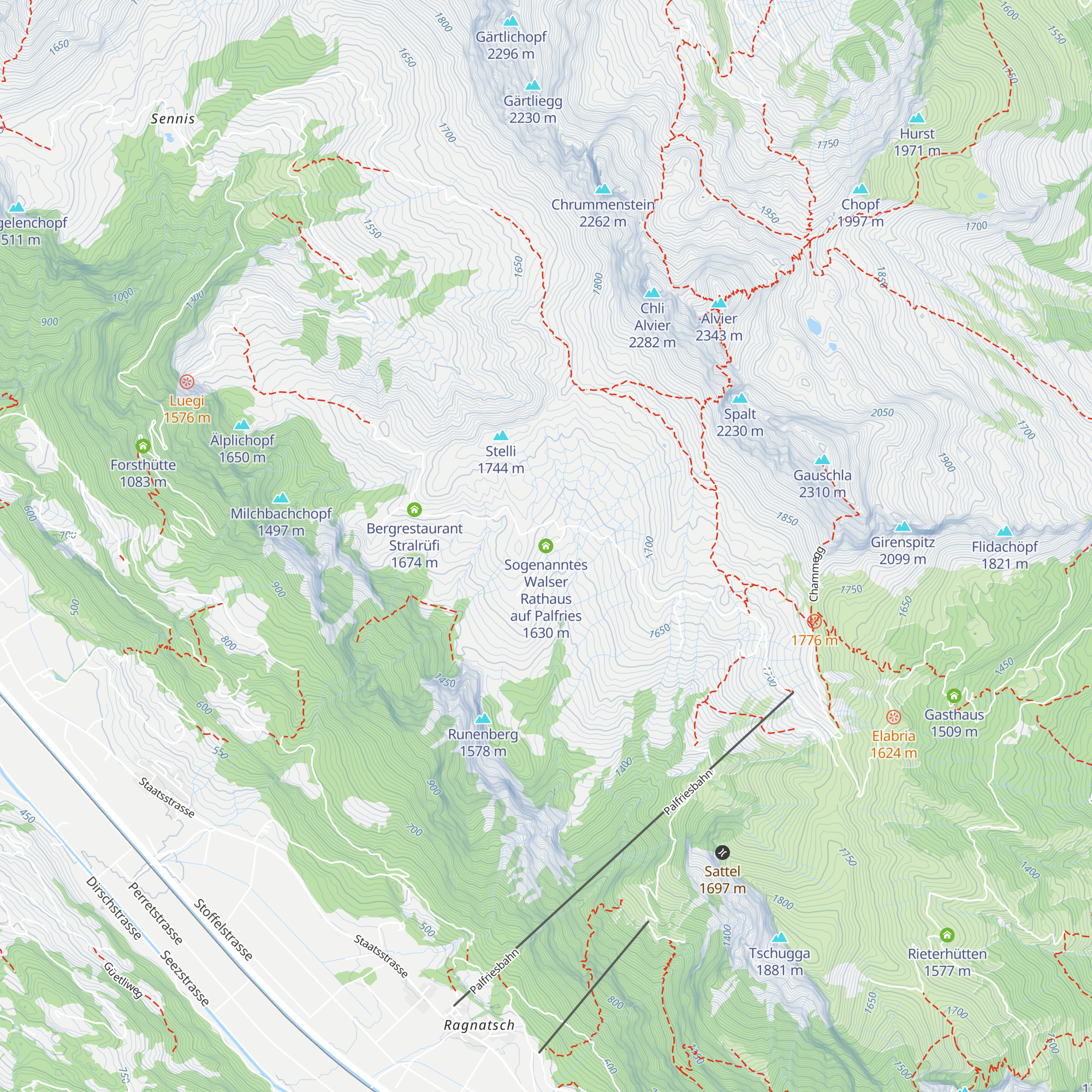 Sogenanntes Walser Rathaus auf Palfries map