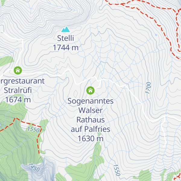 Map of Sogenanntes Walser Rathaus auf Palfries