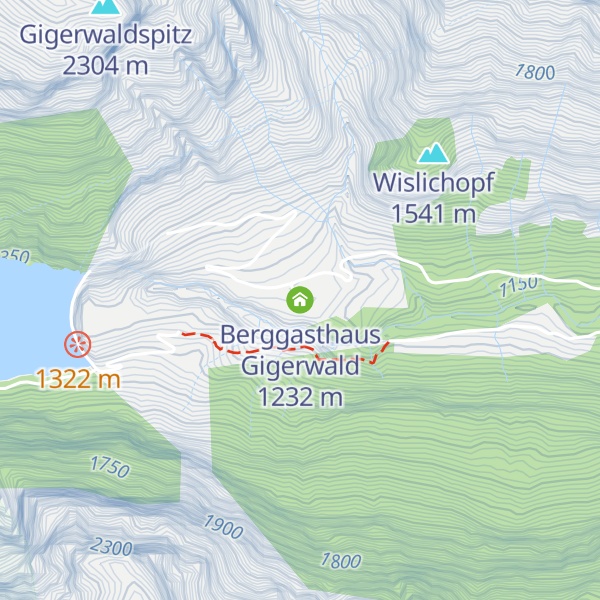 Map of Berggasthaus Gigerwald