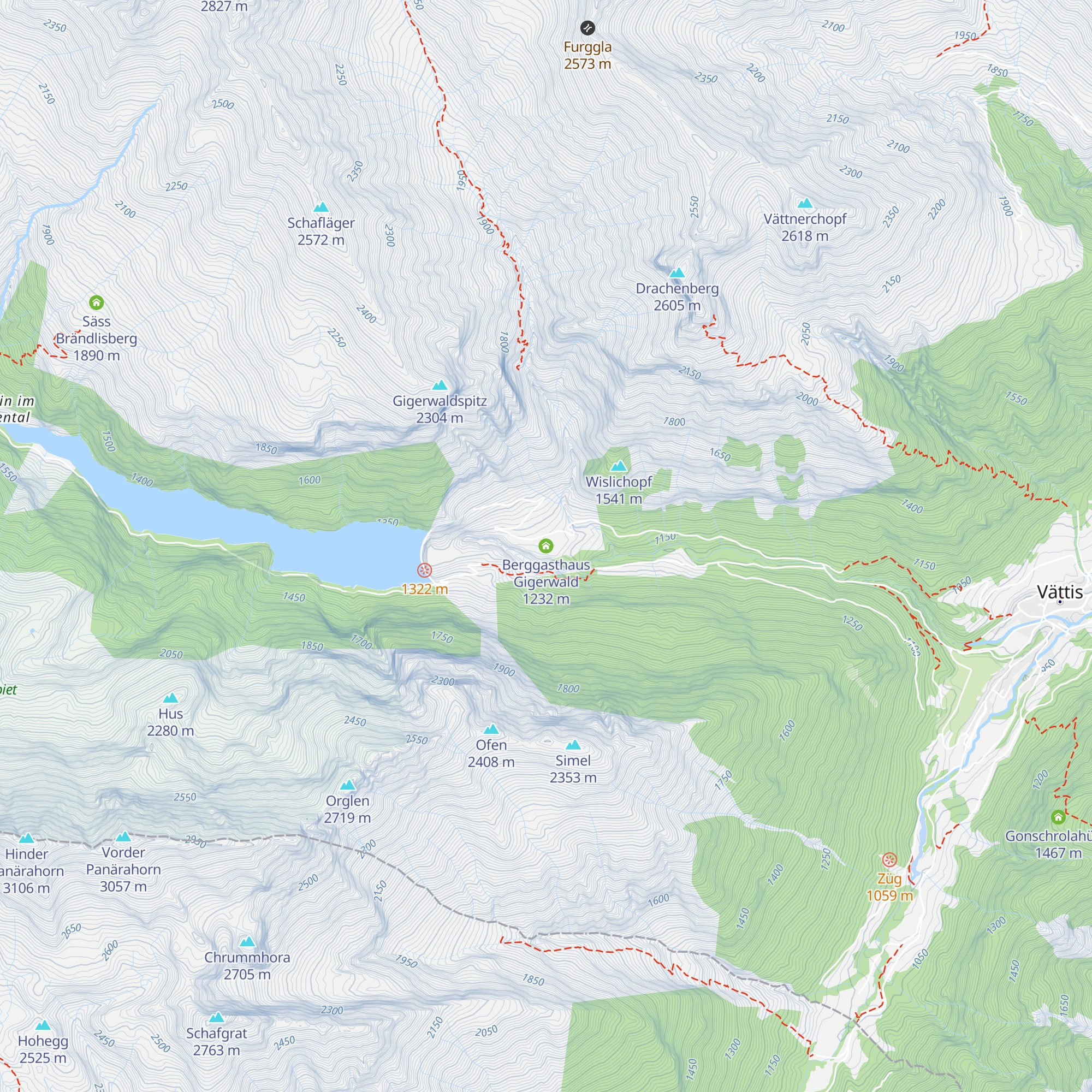Berggasthaus Gigerwald map