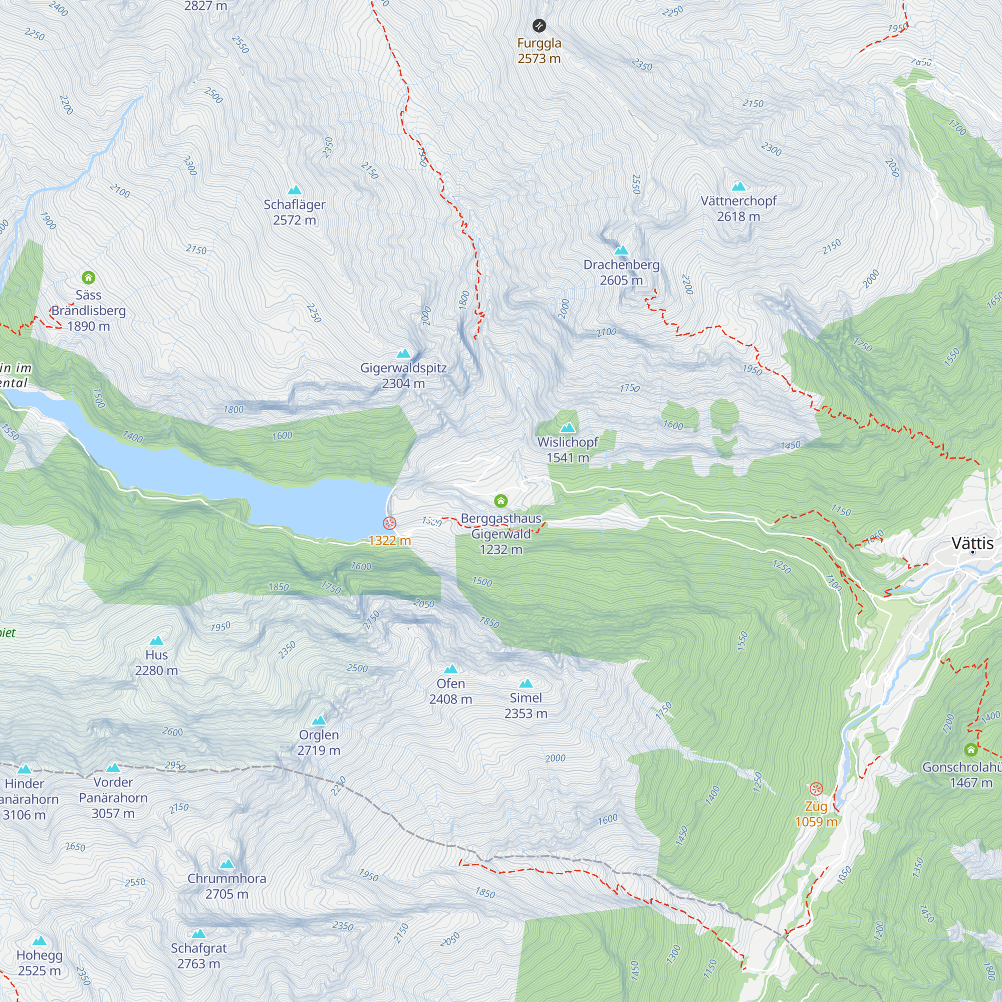 Berggasthaus Gigerwald map