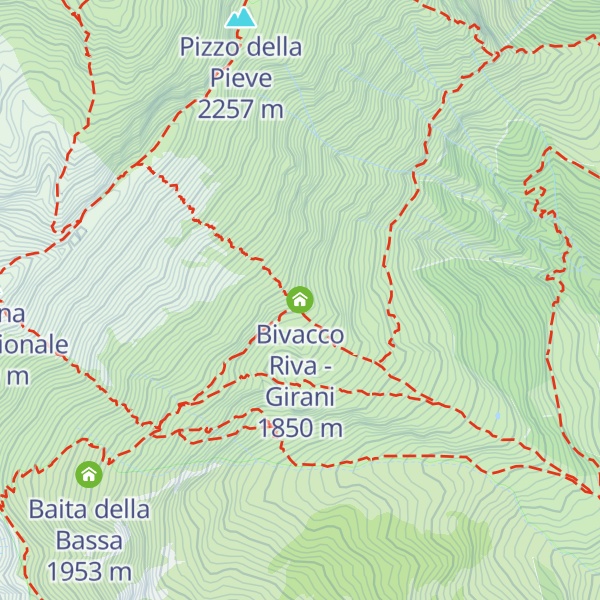 Map of Bivacco Riva - Girani