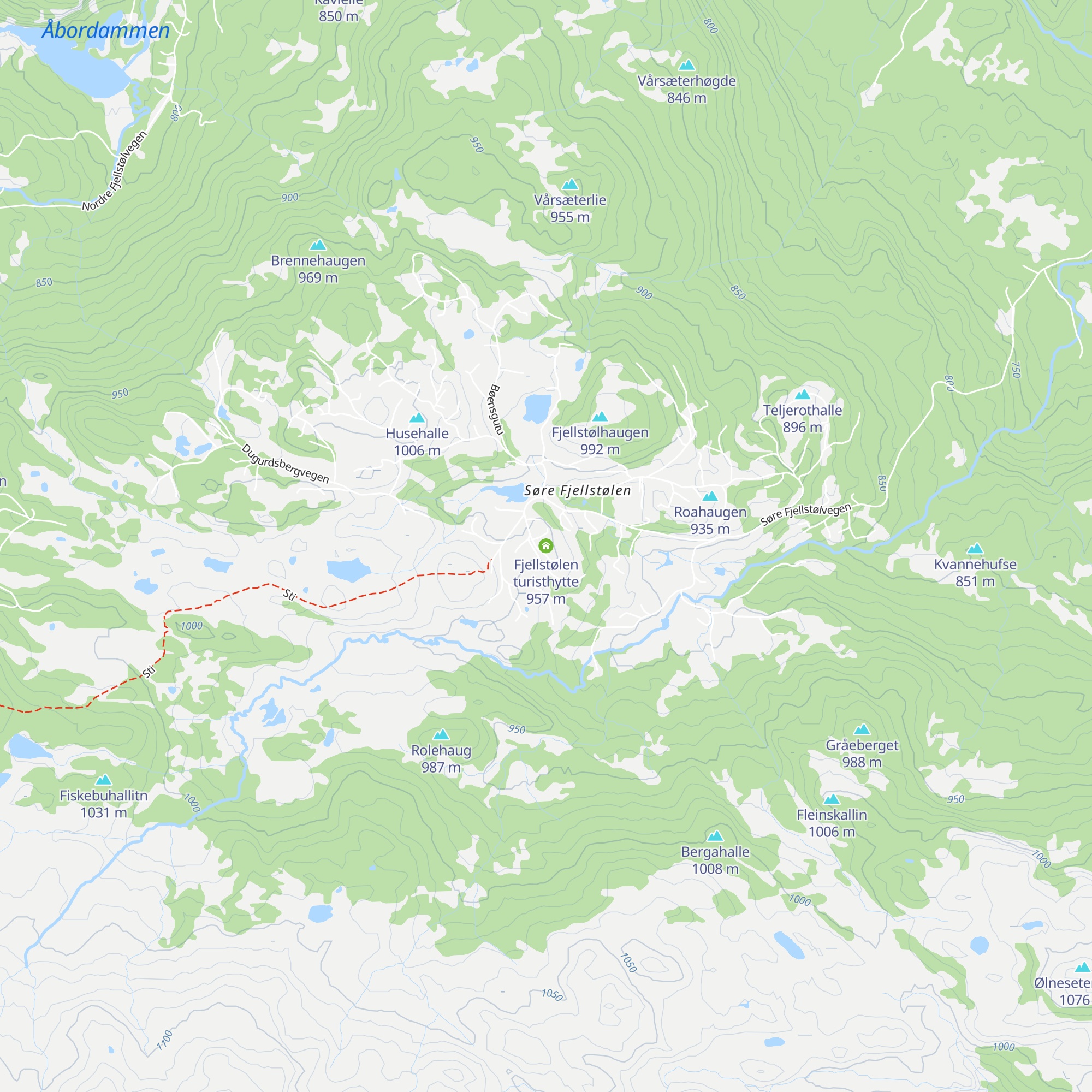 Fjellstølen turisthytte map