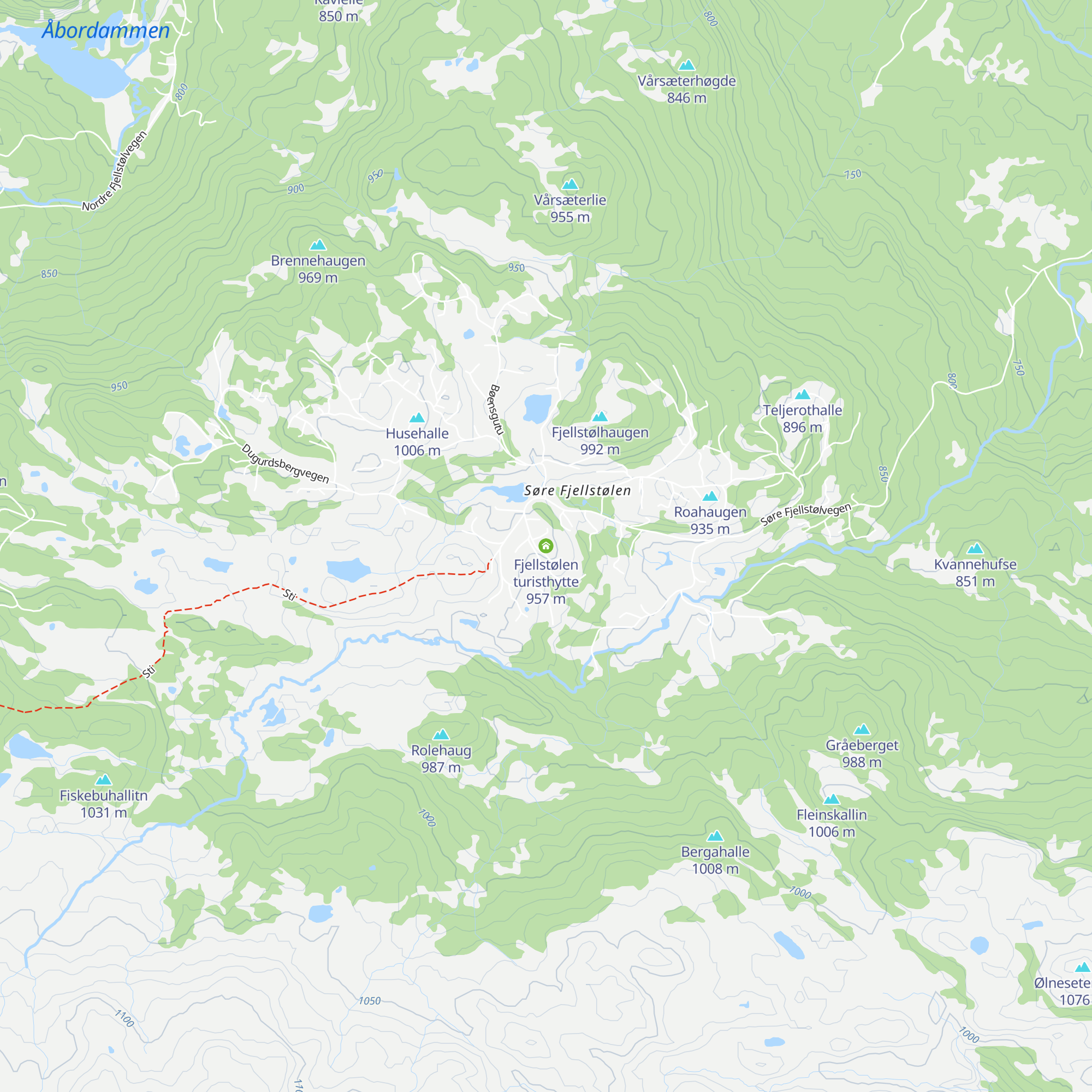 Fjellstølen turisthytte map