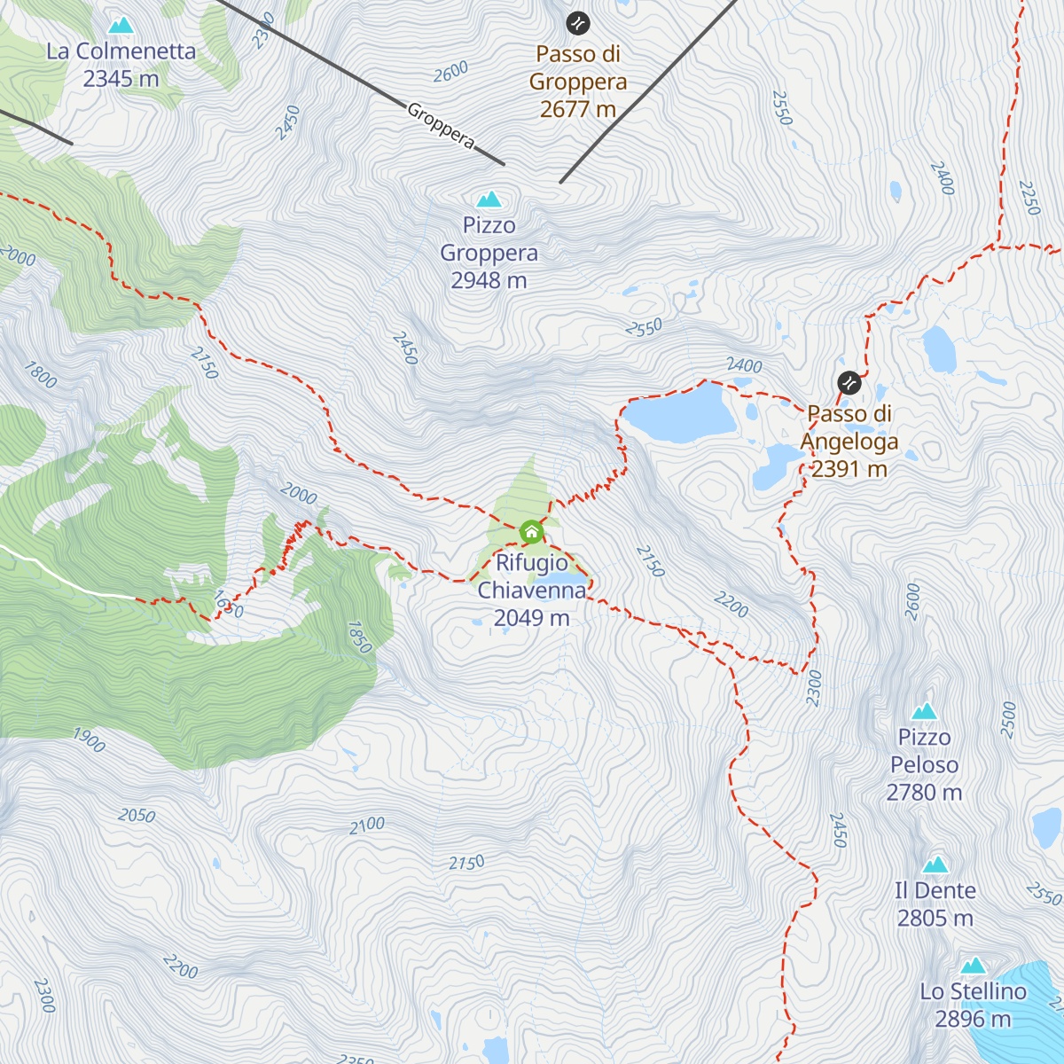 Rifugio Chiavenna map