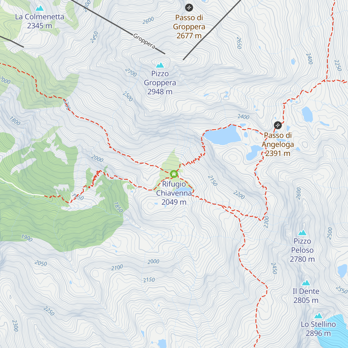 Rifugio Chiavenna map