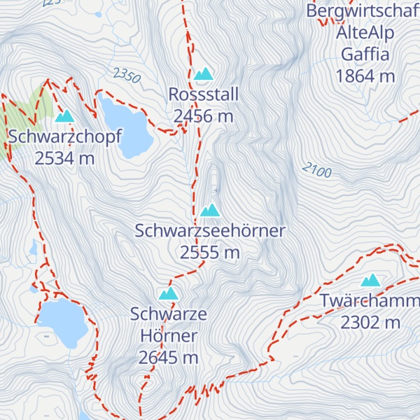 Map of Schwarzseehörner