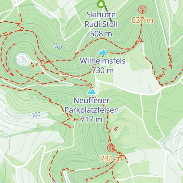 Map of Neuffener Parkplatzfelsen