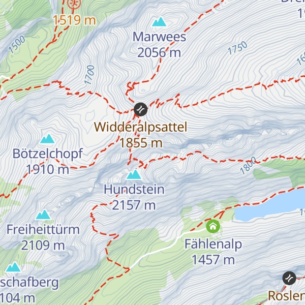 Map of Widderalpstöck