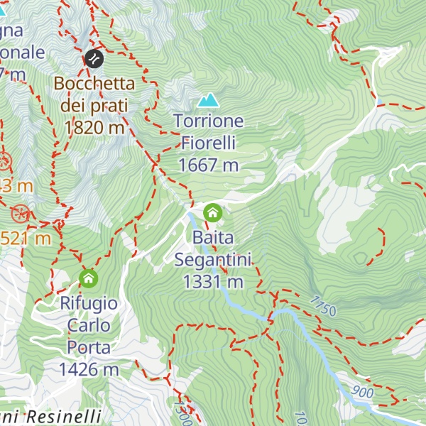 Map of Baita Segantini