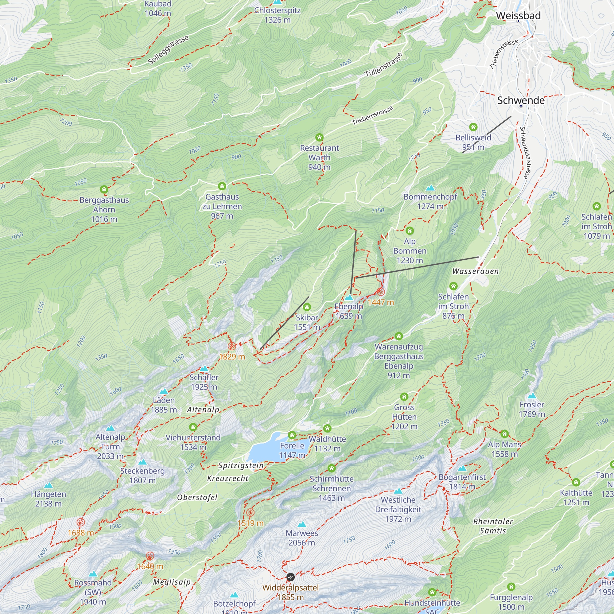 Skibar map