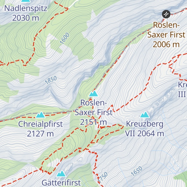 Map of Roslen-Saxer First