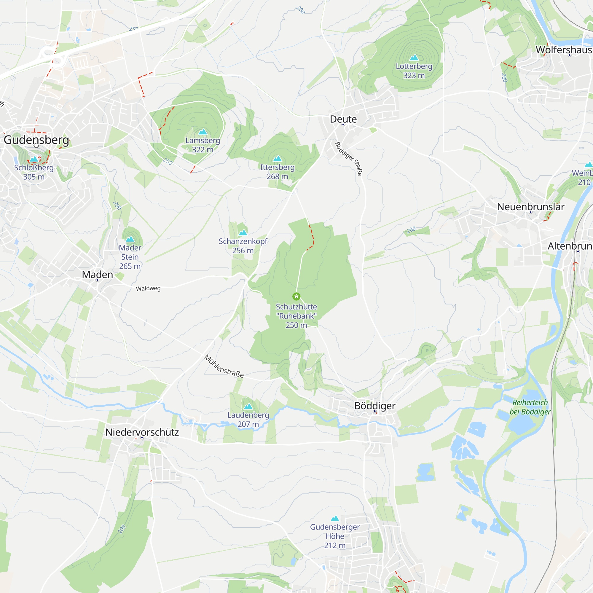 Schutzhütte "Ruhebank" map