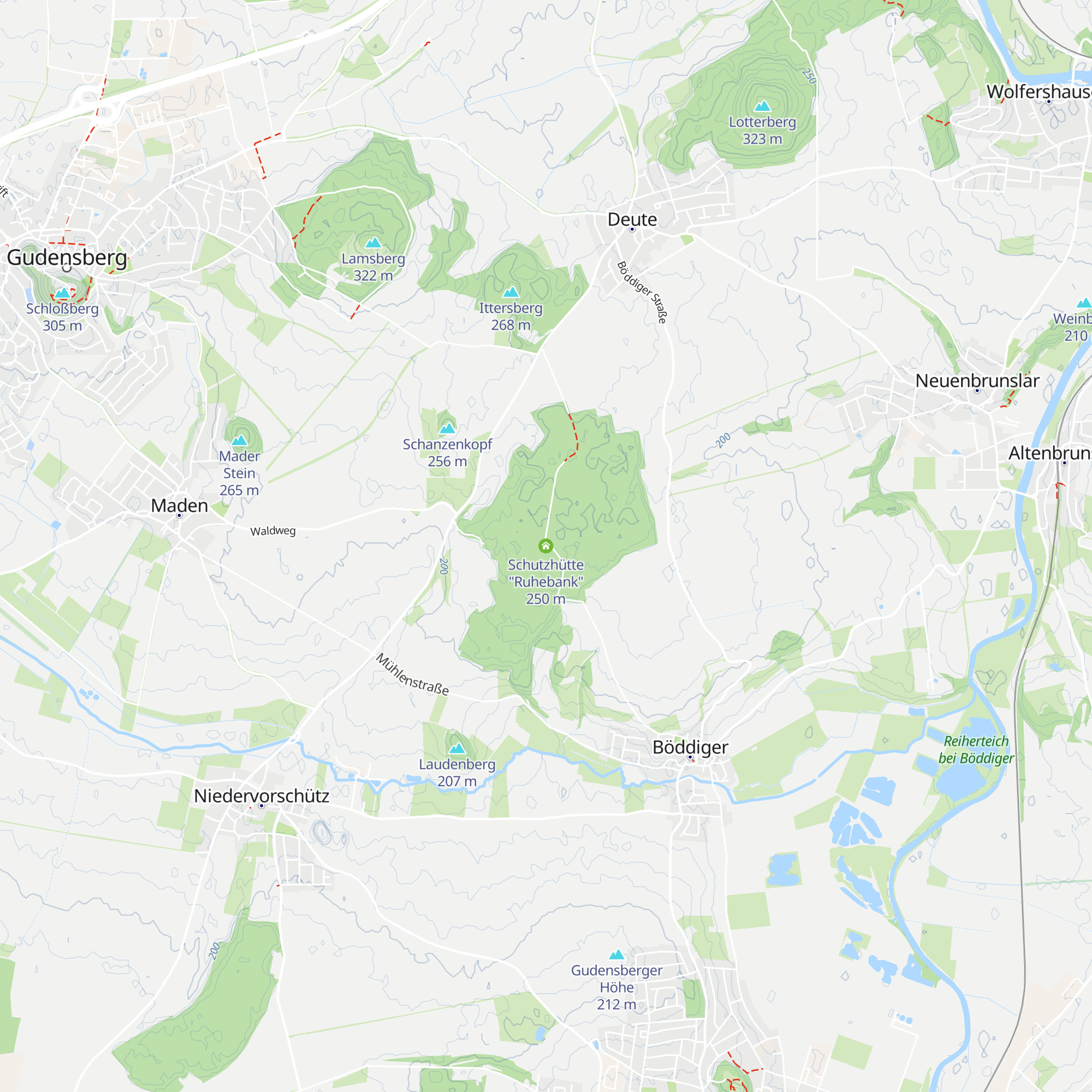 Schutzhütte "Ruhebank" map