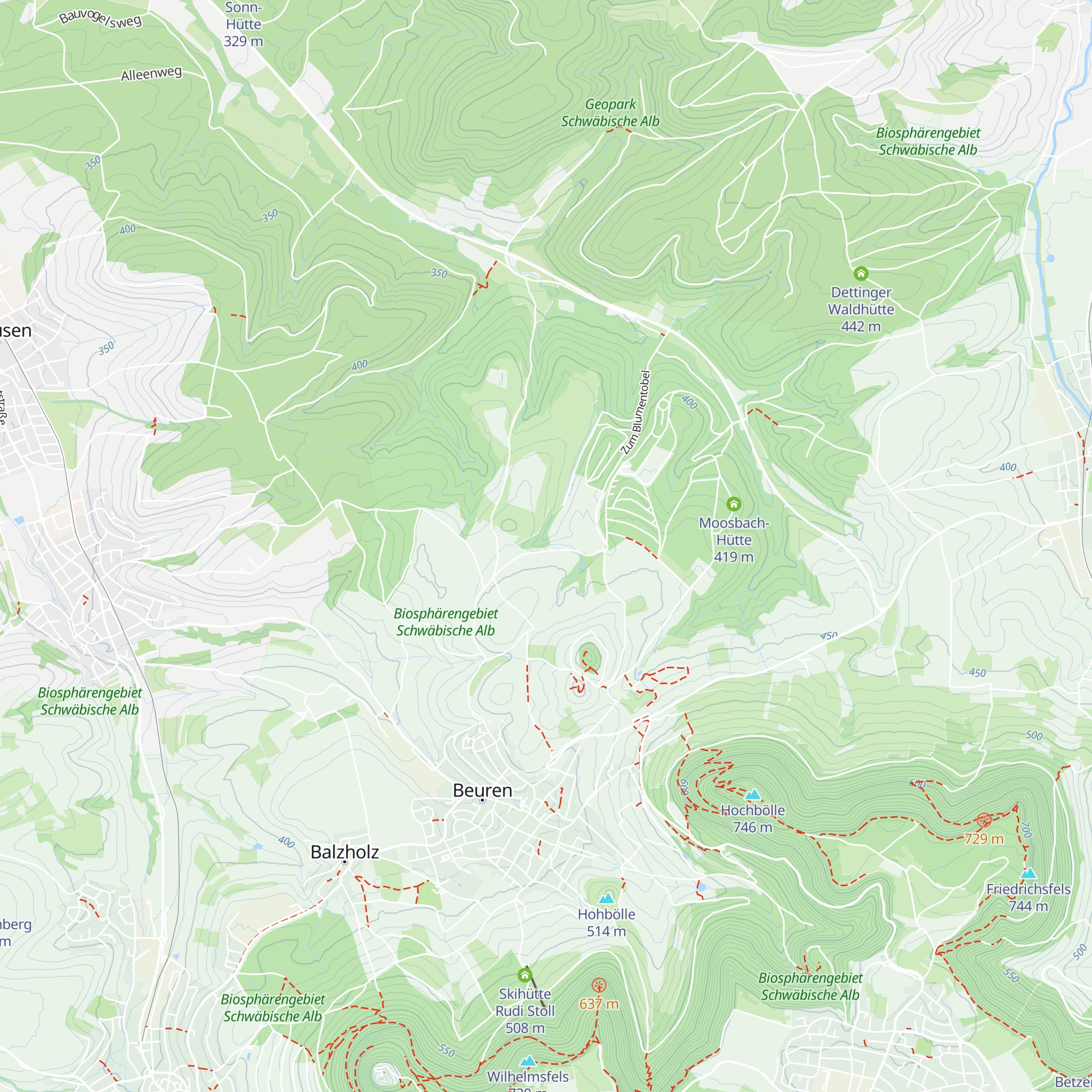 Blumentobel-Hütte map