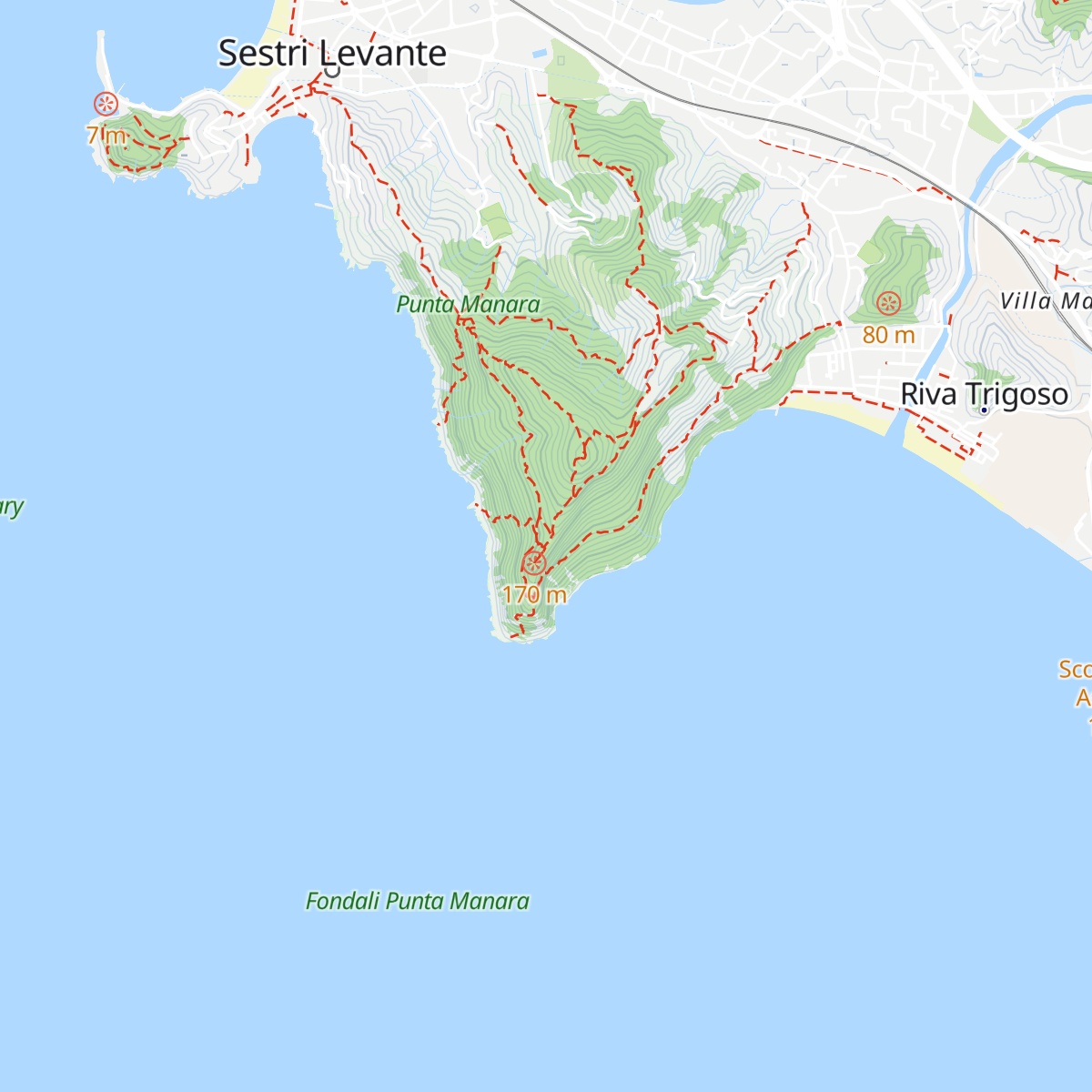 Bivacco Manara map