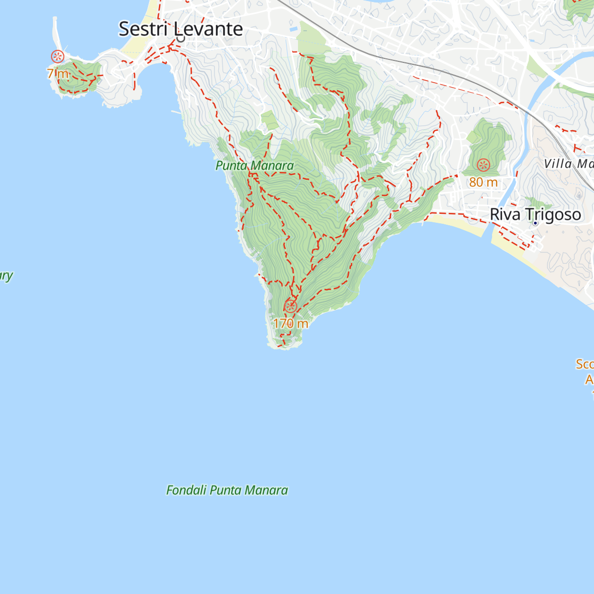 Bivacco Manara map