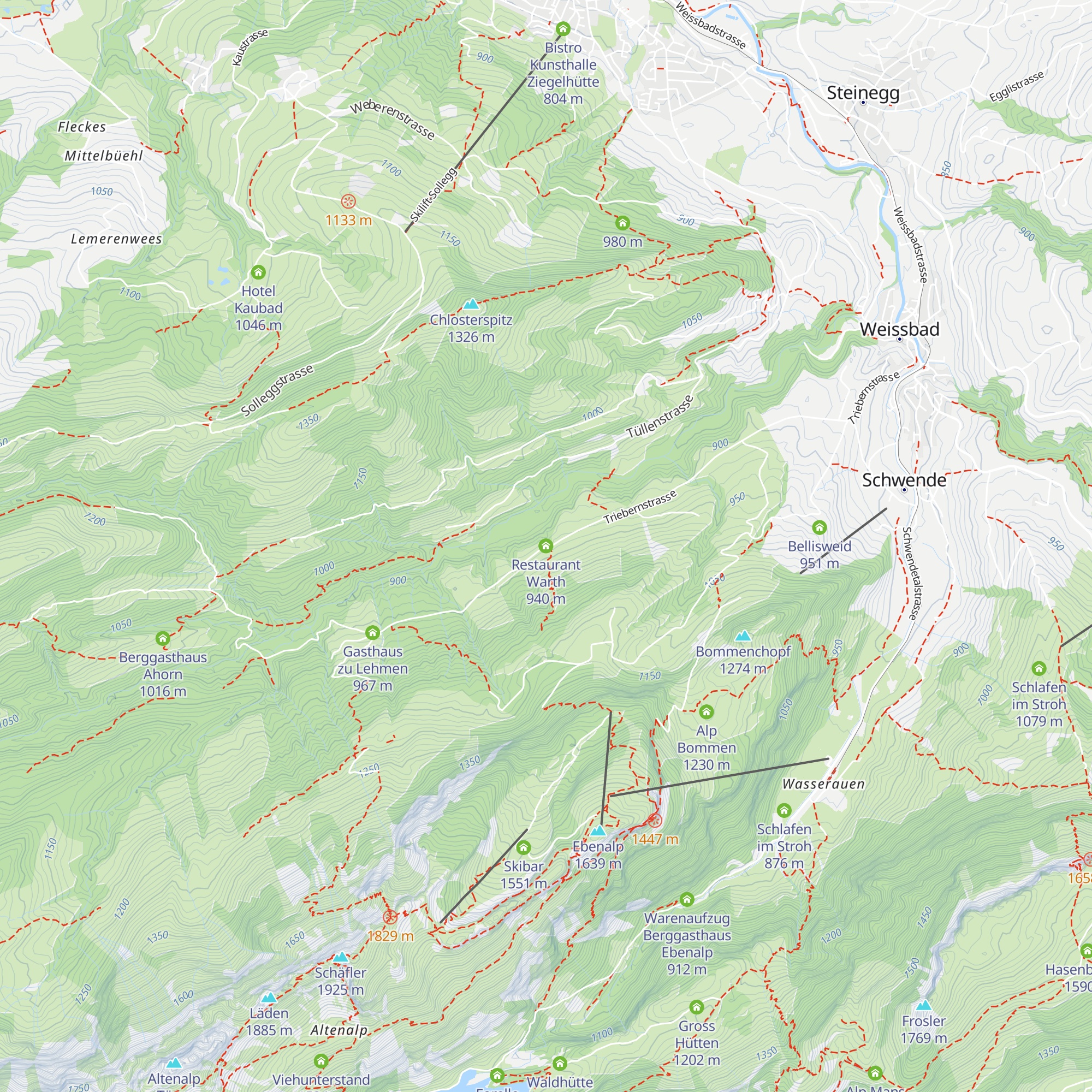 Restaurant Warth map