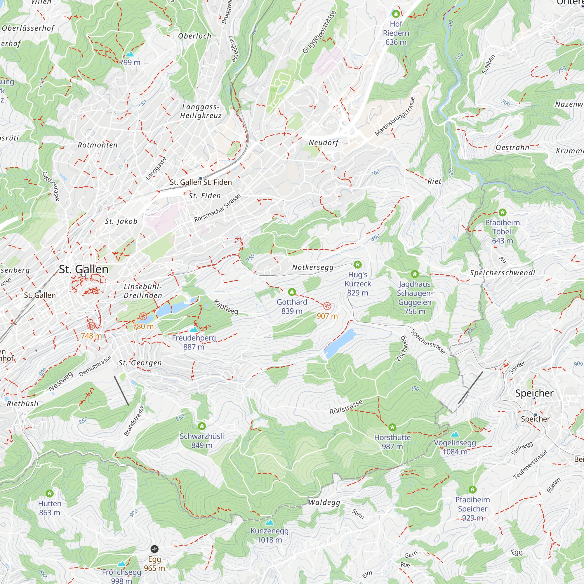 Gotthard map