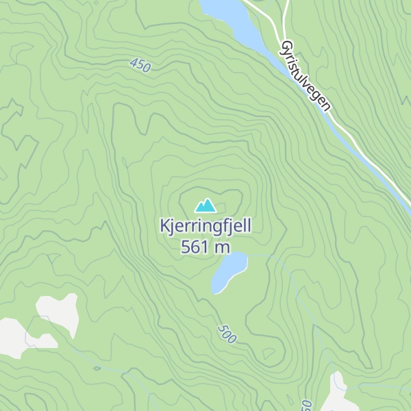 Map of Kjerringfjell