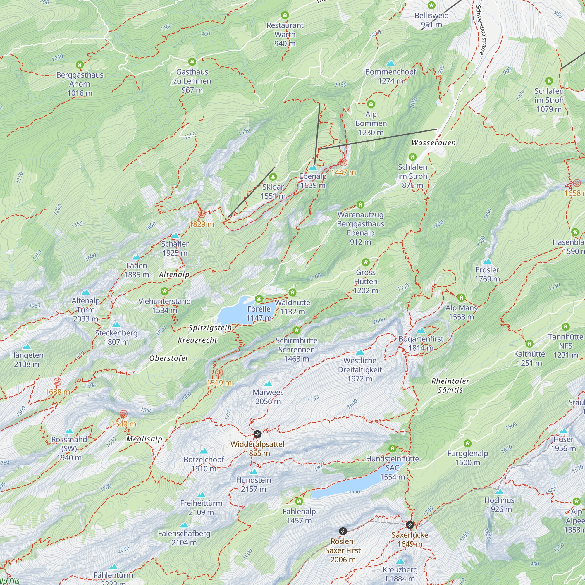Waldhütte map