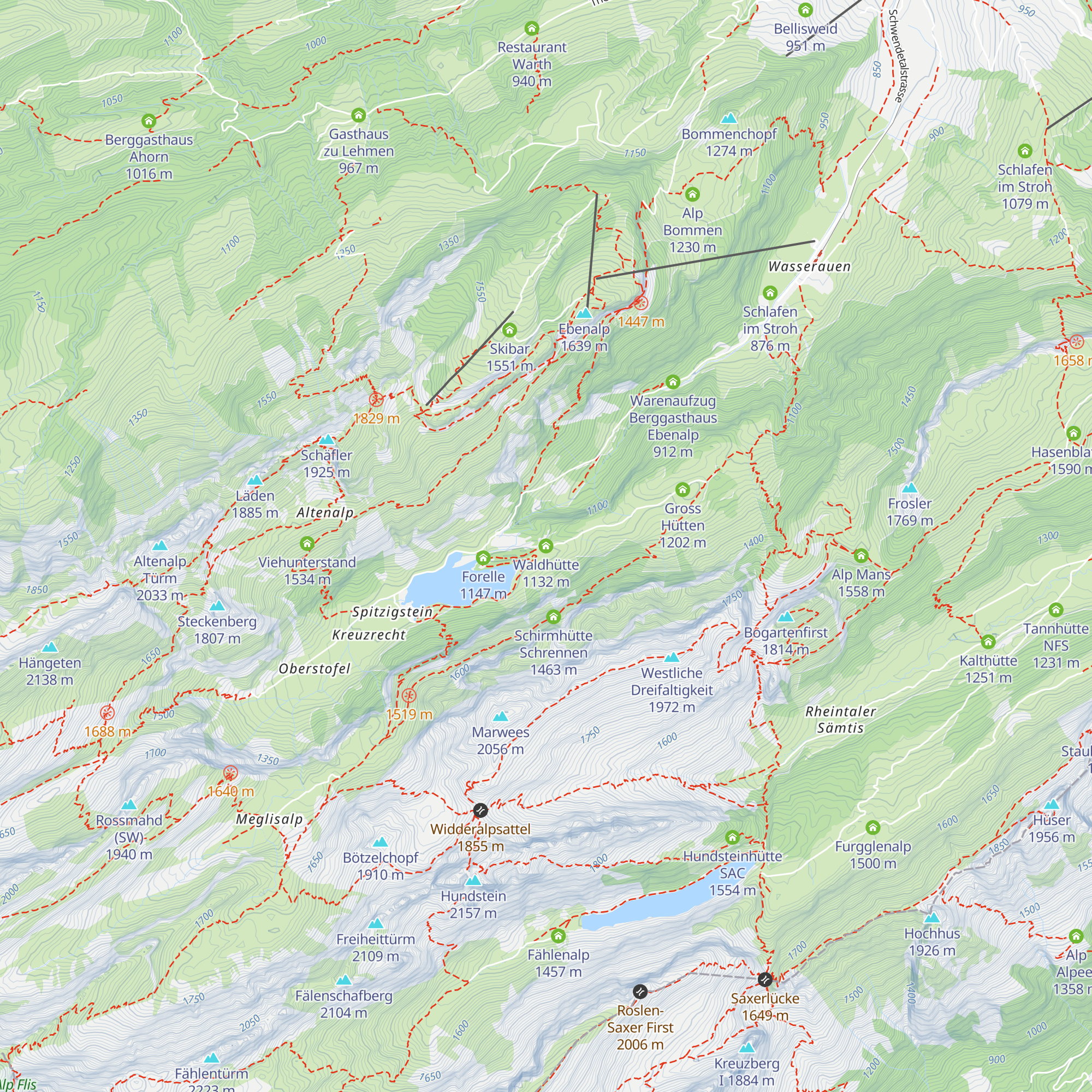 Waldhütte map