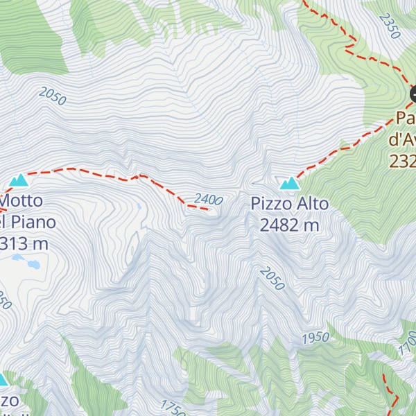 Map of Pizzo Perandone
